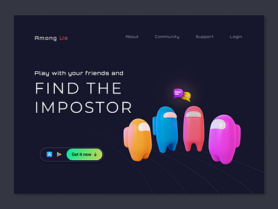 Among Us Website - UI Design among us ui design