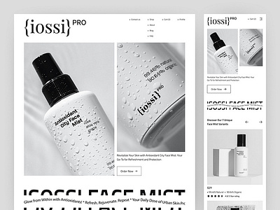 Skin Care Product Web Design