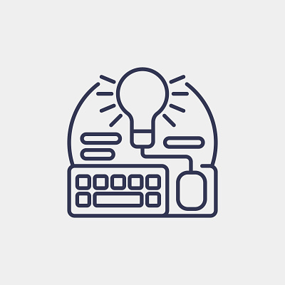 Efficient Communication icon chat design graphic design icon idea illustration keyboard lightbulb logo vector