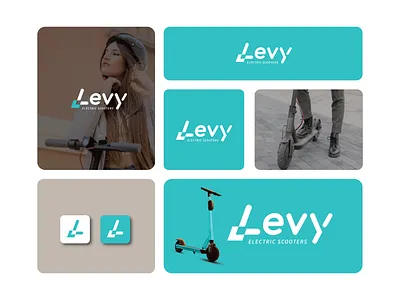 Levy Logo-Electric Scooters brandidentity branding design graphic design illustration logo logominimalist motion graphics ui