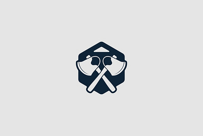 LOGO - Hexagonal, Axe, Mask axe bold flat hexagonal logo mask masker modern safe security simple weapon