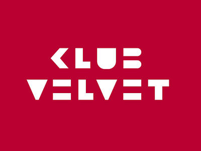 Klub Vilvet Bold Typographic Logo bold bold typography brand design brand identity branding creative creative design design graphic design klub vilvet logo logo design logo mark minimalistic modern modern design professional branding red white symbol visual identity