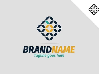 LOGO - Batik, Orange batik flat fruit fun logo modern orange pattern square unique