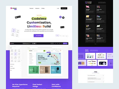 Page Builder Landing Page Design builder clean code dashboard design dokan latest marketplace multivendor online page site tools ui ux web webpage