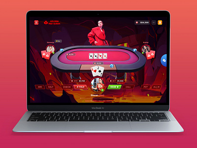 Holdem Red Queen Crypto Poker: Game UI 3d animation app betting branding casino crypto design gambling gaming graphic design holdem illustration logo motion graphics poker typography ui ux vector