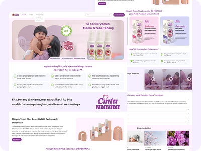 Cintamama - Landing Page branding landing page ui ui design