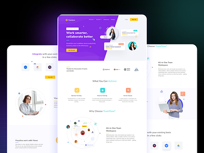 SaaS Landing Page Design figma landing page modern design saas ui uiux user experience user interface website