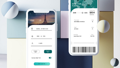 Plane Ticket App ✈ 3d branding design flat graphic design logo minimal ui ux vector web