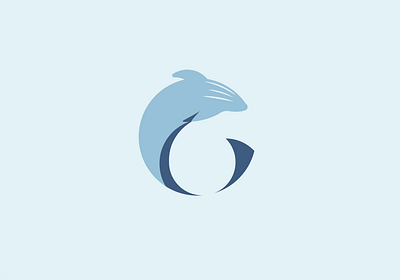 Whale animal blue branding color color design design fish flat logo minimalist sea vector water whale