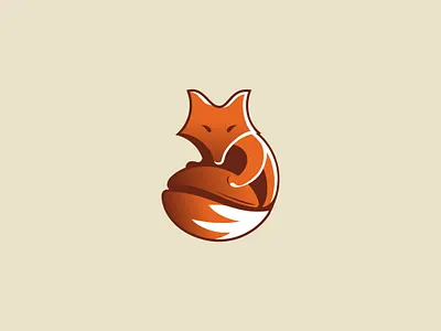 Fox & Coffee Bean branding design icon illustration logo vector