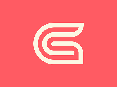 GS monogram branding logo monogram negative space personal