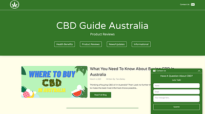 CBD Guide Australia agency website creative agency ecommerce website ux design web design web development webflow