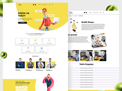 "Visual Academy" UX / UI Design academy course creative graphic design ui ux visual academy web website