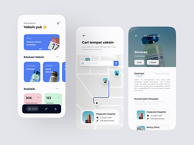 Vaccine Booking App app design figma illustration interface ui uiux ux