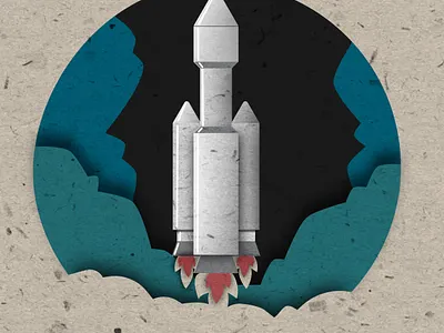 Paper style pop up rocket adobe illustrator adobephotoshop design graphic design illustration logo paper popup rocket