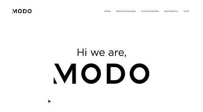 MODO Studios agency website creative agency design ecommerce website illustration ux design web design web development webflow