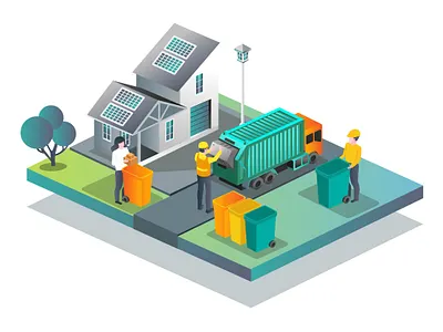 Garbage collection process at home recycle