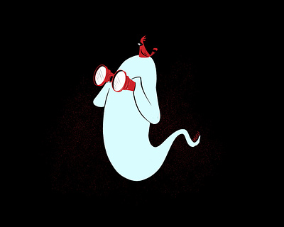 Cardinal aughost aughostus gloom cardinal character character design design ghost halloween illustration mid century retro vintage