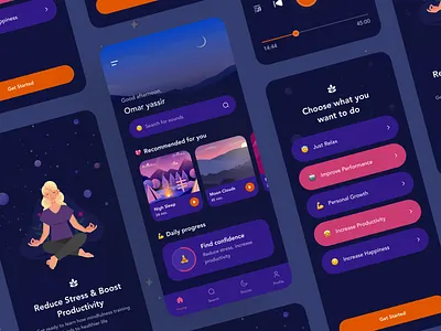 Mindful 🍃🧘‍♀️ 3d adobe animation branding design figma graphic design illustration logo motion graphics ui uidesign uiux ux uxdesign