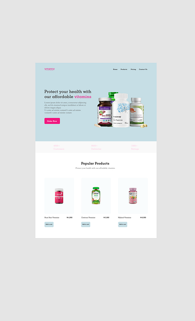 Health Landing Page app design health landing page ui ux web