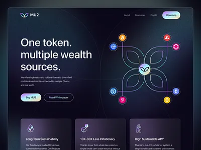 Blockchain website, landing page blockchain clean crypto crypto website dark theme defi landing landing page minimal technology ui web web design website
