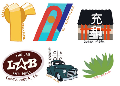 Costa Mesa, CA costamesa design illustration mitsuwamarketplace photoshop stickers thecamp thelab