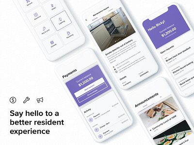 Resident Center powered by Buildium android announcement buildium iphone maintenance mobile payments product requests resident task tenant ui ux