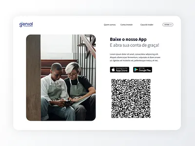 Pre-registration landing baking brazil design desktop ui ux web website