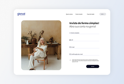 Pre-registration landing bank brasil brazil design investments ui ux web website