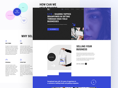 Buy and Selling Your Business brand business buying ecommerce landing minimal product selling site ui uiux web