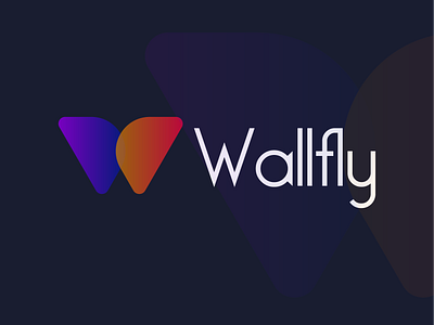 Wallfly - a wallpaper app app logo branding butterfly logo gradient logo graphic design icon illustration logo logo design vector wallfly wallpaper app logo wallpaper logo