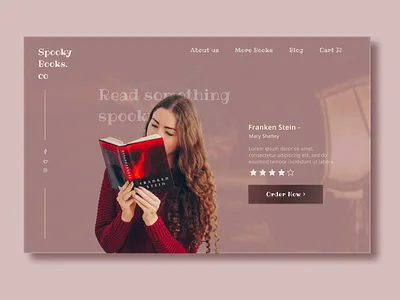 Landing page design (#dailyui) books order contrast dailyui design icon illustration landing page online order ui ux