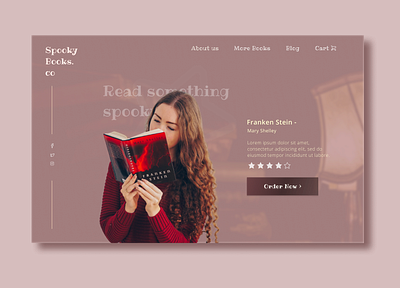 Landing page design (#dailyui) books order contrast dailyui design icon illustration landing page online order ui ux
