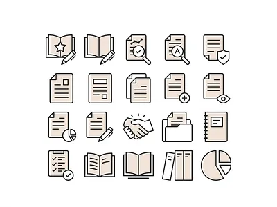 Beige Icon Set app branding design essential figma icon icon set icon system iconography icons iconset illustration line outline pack packing sketch ui ux vector web