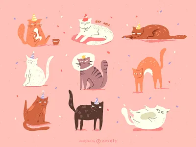 Grumpy Cats Collection animal cat cute design doodle fest flat grumpy grumpycats grumpycatscollection handdraw illustration illustrator minimal party vector