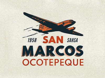 Visit San Marcos Ocotepeque affinity design designer history honduras illustration old retro texture typography vector vintage