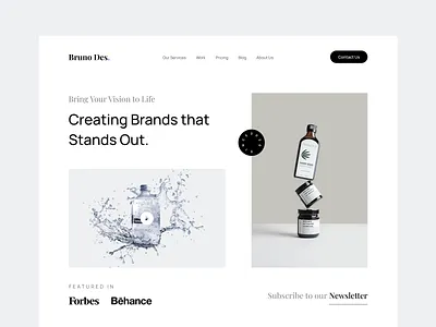 Branding Agency Landing Page agency black branding clean colors design dribbble dribbble best shot landing page minimal product typography ui uidesign ux uxdesign web webdesign website
