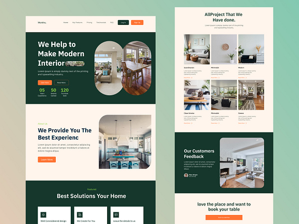 Modern Interior Website Landing Page - Website Landing Page by Rakibul ...