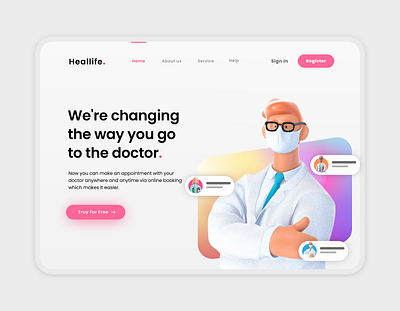 Heallife - Medical Web design icon illustration ui ux