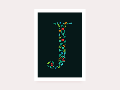 Floral letter debut design flat floral flower graphic design illustration letter vector