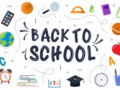 Free Vector Graphic Design of Back to School vector