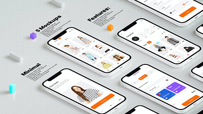 White Smartphone Mockups abstract clean device display laptop mac macbook mockup phone phone mockup presentation realistic simple smartphone theme ui ux web webpage white