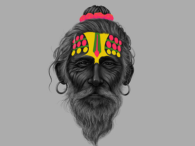 Tilak art cmyk illustration people sajid tilak