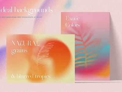Tropical Grainy Gradient Backgrounds 3d abstract aesthetic art background backgrounds design elements graphic graphic design graphic elements graphics illustration logo summer texture textures tropical tropical elements ui