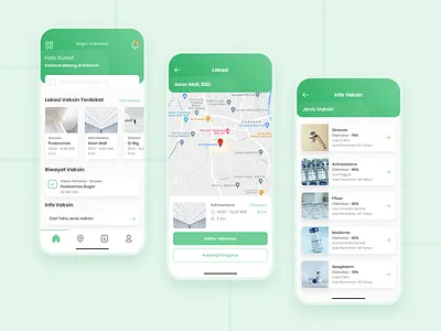 Vaccine Mobile App android app design figma ios medical minimal mobile app product design ui ux vaccine