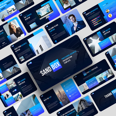 SandBox - Business Presentation business company profile corporate design layout design presentation template ui