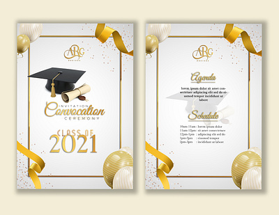 Convocation Ceremony Invitation Design 🎓 2021 adobe colorful convocation design elegance graduation graphic design illustration invitation photoshop typography vector