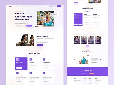 Fitness website bodybuilding coach diet fitness gym health homepage landing page lifestyle mhealth care ui ui design ux ux design webdesign website weightloss workout workout training yoga