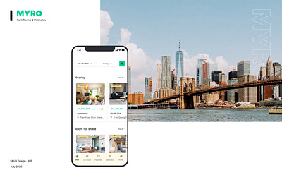 MYRO - Home Rental Case Study app design inspiration ui