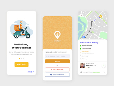 Food Delivery App Concept adobe xd adobexd best best design clean ui design dribbble best shot food food delivery graphic design illustration logo mobile app order tracking restaurant mobile app track your order ui